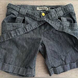 Celebrity Pink Women's Junior Dark Gray Jean Shorts